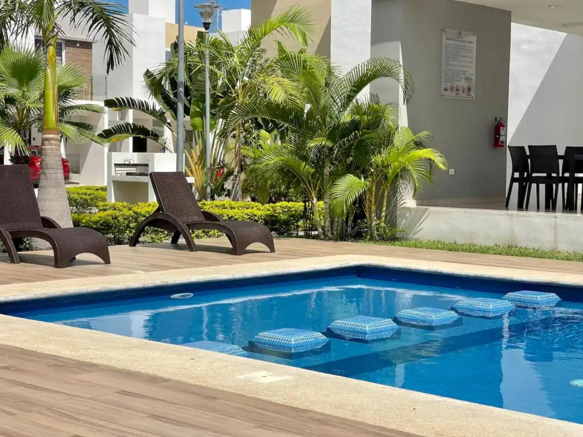 Villa Casa Familiar Cerca De La Playa Con Terraza Privada Cancún Exterior foto